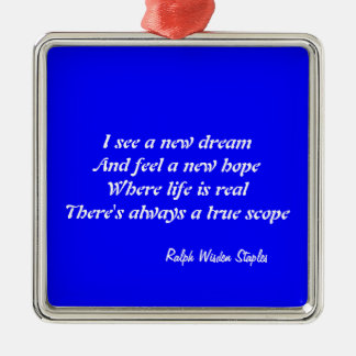 Livet är verkligt julgransprydnad metall