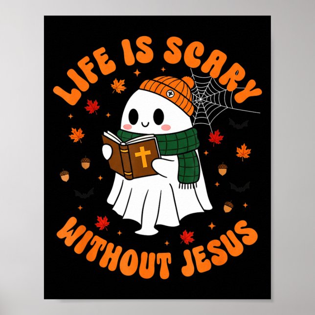 Livet är Y utan Jesus - Kristet Halloween Poster (Framsidan)
