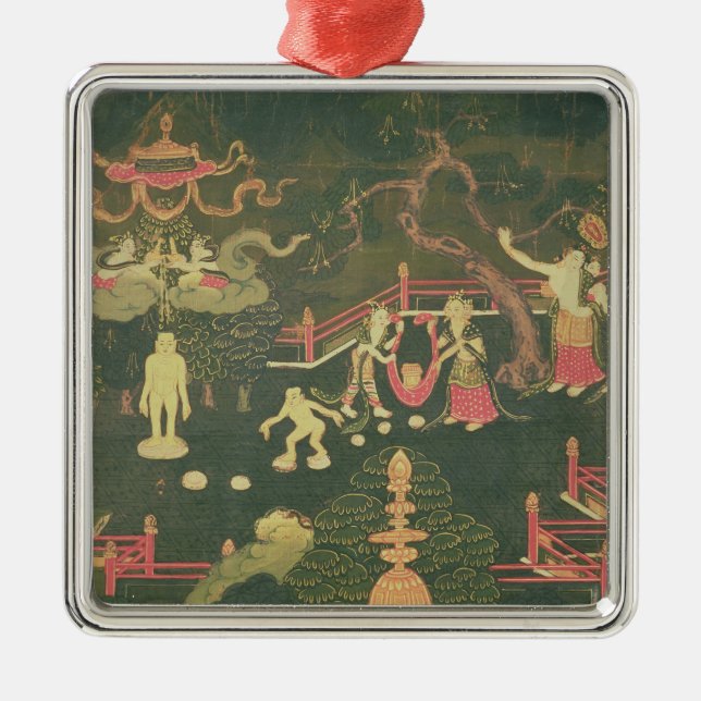 Livet av Buddha Shakyamuni Julgransprydnad Metall (Framsidan)