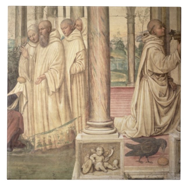 Livet av St. Benedict (fresco) (specificera), 2 Kakelplatta (Framsidan)