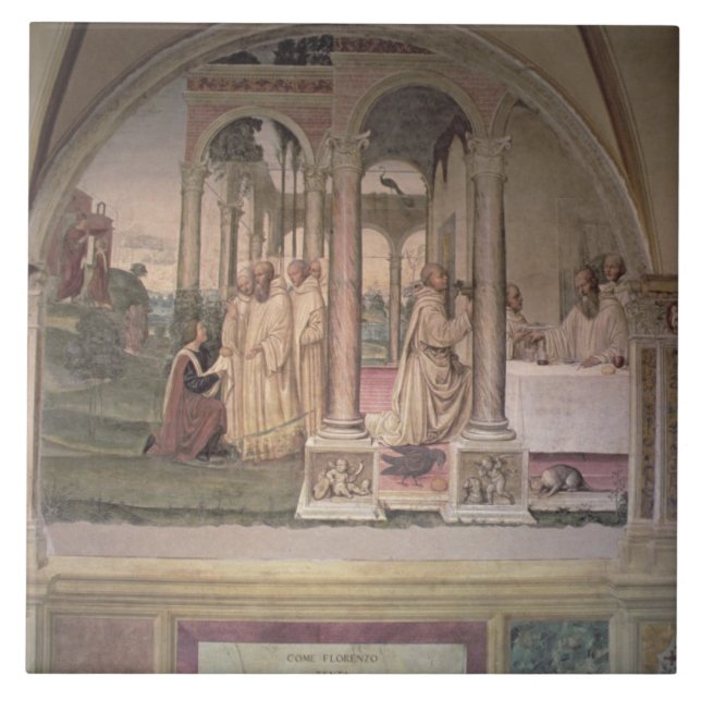 Livet av St. Benedict (fresco) (specificera), 3 Kakelplatta (Framsidan)