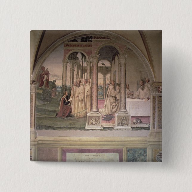 Livet av St. Benedict (fresco) (specificera), 3 Knapp (Framsida)