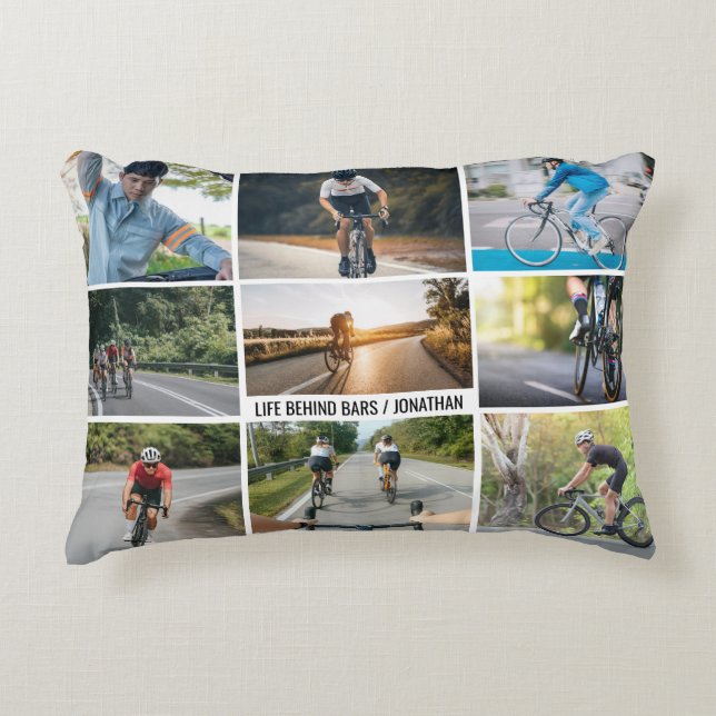 Livet bakom Pub Anpassar Bilder cykelns Älskare Prydnadskudde (Framsidan)