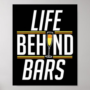 Livet bakom Pub Funny Bartender Mixolog Poster