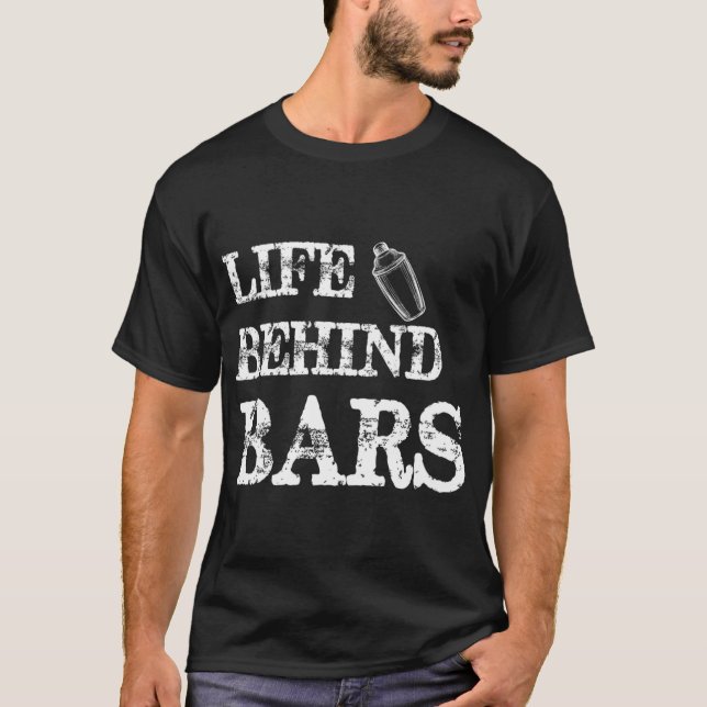 Livet bakom Pub Funny Bartending Mixolog Barte T Shirt (Framsida)