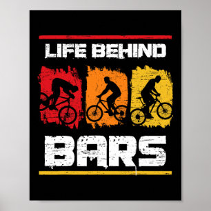 Livet bakom Rs mountainbike för en mountainbike Poster
