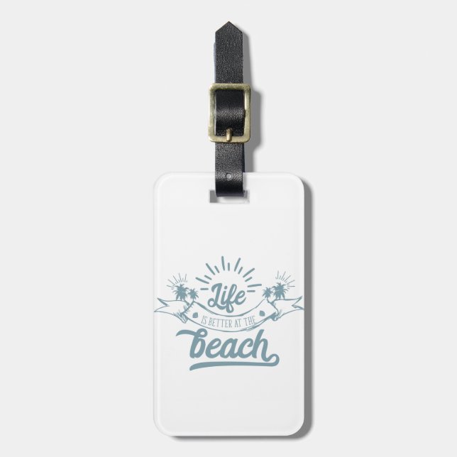 Livet bättre i Beach Bagagebricka (Vertikal Framsida)
