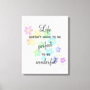 Livet behöver inte vara Perfekt Rainbow Canvas Pri
