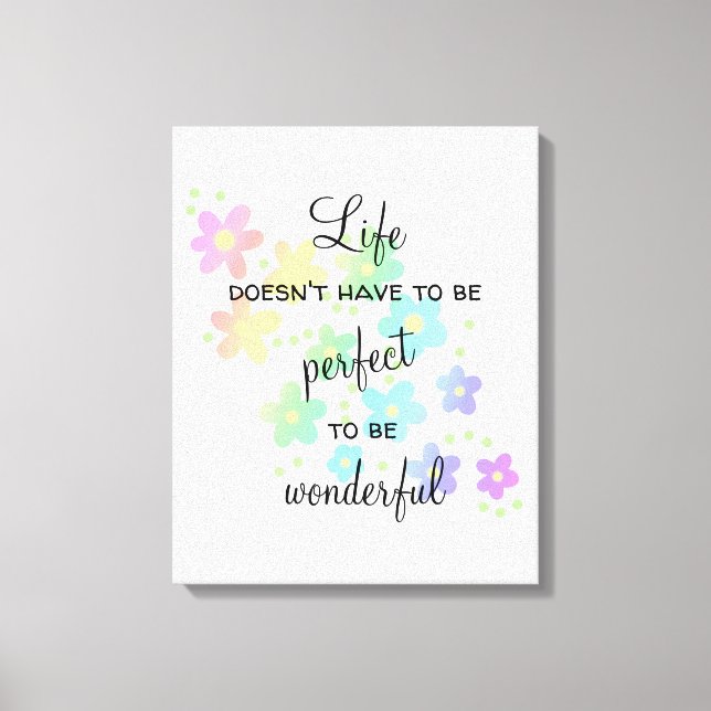 Livet behöver inte vara Perfekt Rainbow Canvas Pri (Framsida)