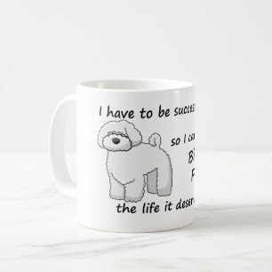 Livet Bichon Frise förtjänar Kaffemugg