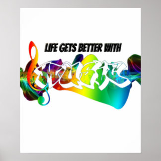 Livet blir bättre med musik poster