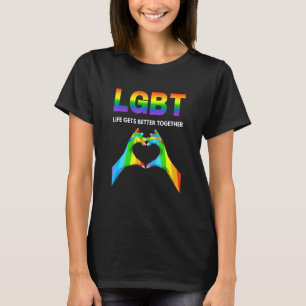 Livet blir bättre tillsammans Pride Gay T Shirt