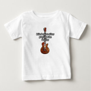 Livet börjar efter att ha spelat gitarren. retro f t shirt
