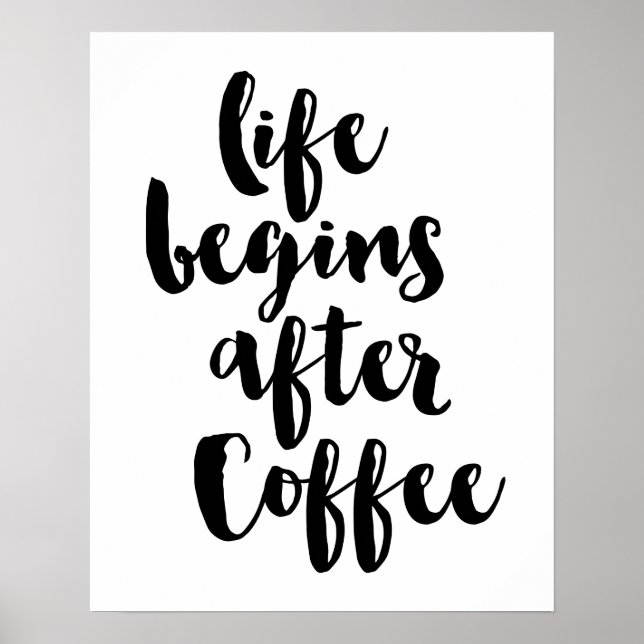 Livet börjar efter att kaffet Poster (Framsidan)