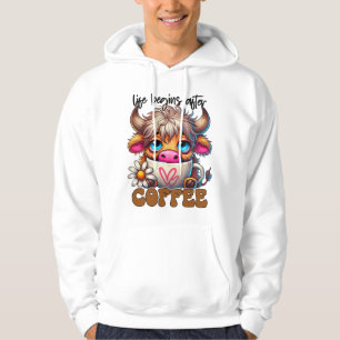 Livet Börjar Efter Kaffe  Hoodie