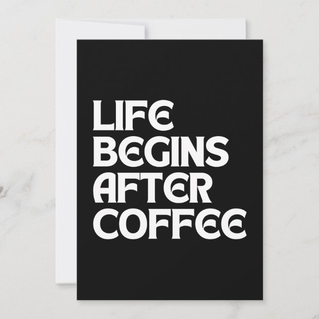 LIVET BÖRJAR EFTER KAFFE INBJUDNINGAR (Framsida)