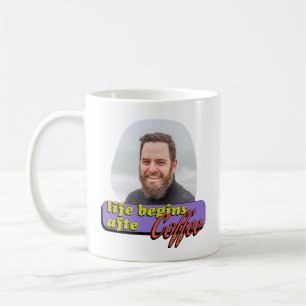 livet börjar efter kaffe kaffemugg