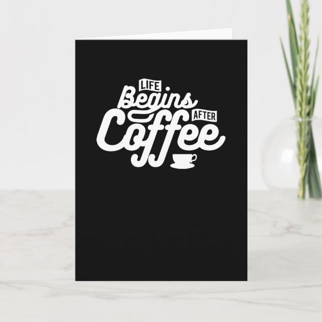 Livet börjar efter kaffe kort (Framsida)