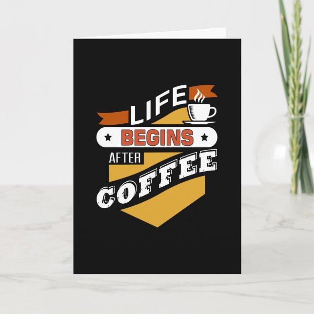Livet börjar efter kaffe kort (Framsida)