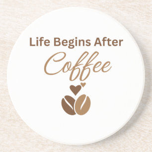 Livet Börjar Efter Kaffe, Mysigt Morgonkaffe Underlägg