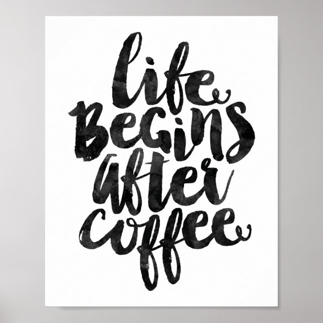 Livet börjar efter kaffe poster (Framsidan)