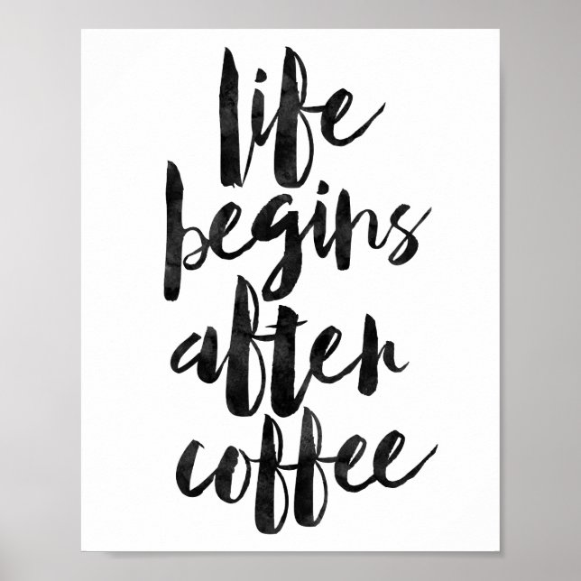 Livet börjar efter kaffe poster (Framsidan)