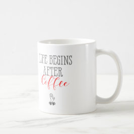 Livet börjar efter kaffe - Roligt offerter Kaffemugg