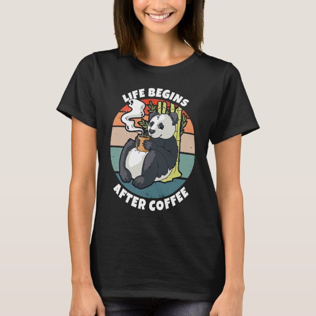 Livet Börjar Efter Kaffe T Shirt (Framsida)