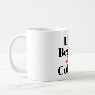 Livet Börjar Efter Kaffe Typografi Kaffemug Kaffemugg