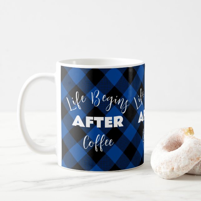 Livet börjar efter kaffekontroll i Mönster Kaffemugg (Med munk)