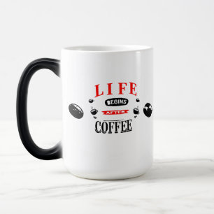 "Livet börjar efter kaffet - Kreativets Mugg desig