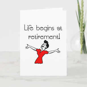 Livet börjar i Pension! Roligt Gifts Kort