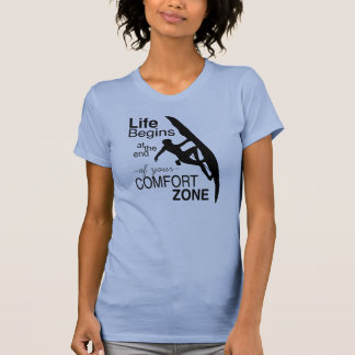Livet Börjar i slutet av din Komfortzon T Shirt