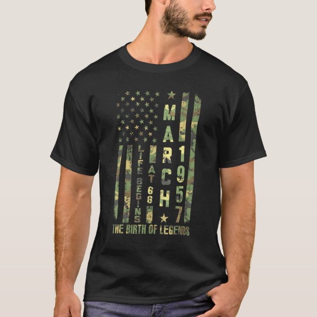 Livet börjar vid 66 födslar i mars 1957 t shirt (Framsida)