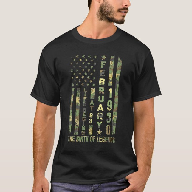 Livet börjar vid 93 födslar i februari 1930 t shirt (Framsida)