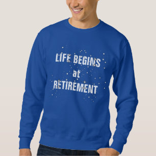 Livet börjar vid pension, festen. lång ärmad tröja