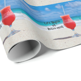 Livet börjar vid Pension - sandstrand, soliga daga Presentpapper