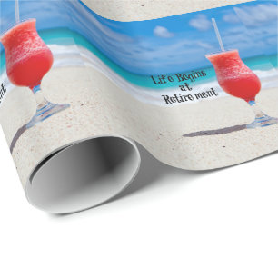 Livet börjar vid Pension - sandstrand, soliga daga Presentpapper