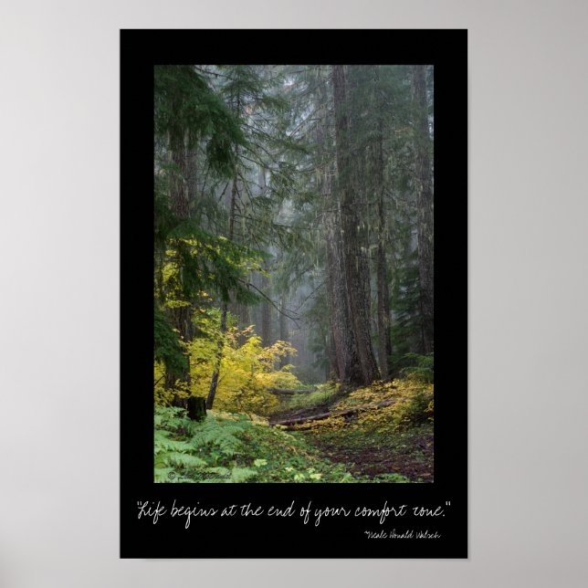 Livet börjar vid slutet av din bekvämlighetströst  poster (Framsidan)