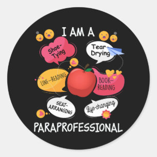Livet Changing ParaProfessional - Para Squad Parap Runt Klistermärke