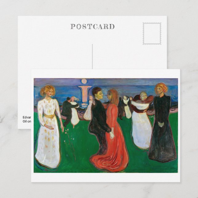 Livet dansar | Edvard Munch | Vykort (Fram/baksida)
