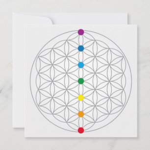 Livet Design och 7 Chakras Rainbow Färg Julkort