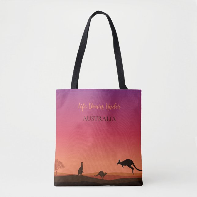 Livet Down Under Känguru Australien  Tygkasse (Framsida)