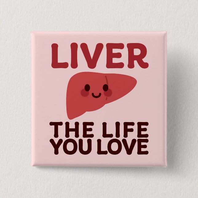 Livet du Kärlek - Cute Liver med en sjömil Knapp (Framsida)