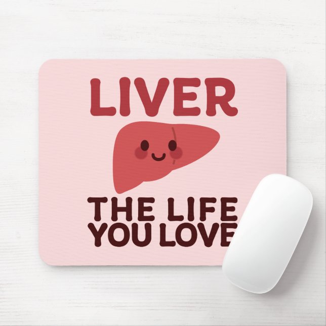 Livet du Kärlek - Cute Liver med en sjömil Musmatta (Med mus)