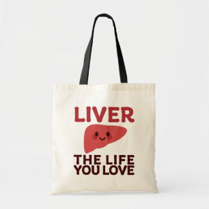 Livet du Kärlek - Cute Liver med en sjömil Tygkasse