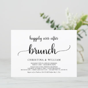 Livet Efter Bröllop Brunch Rustikalt Bröllop Elope Inbjudningar