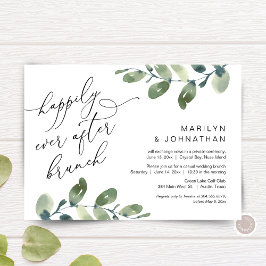 Livet Efter Bröllopet Brunchfirande Grönska Flyktb Inbjudningar