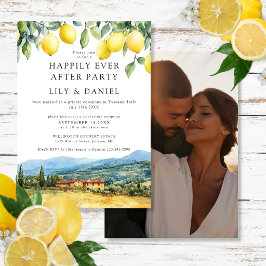 Livet Efter Lemons Tuscany Foto Bröllop Inbjudningar