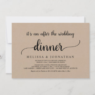 Livet Efter Lycklig Bröllopsflykt Middag Inbjudningar
